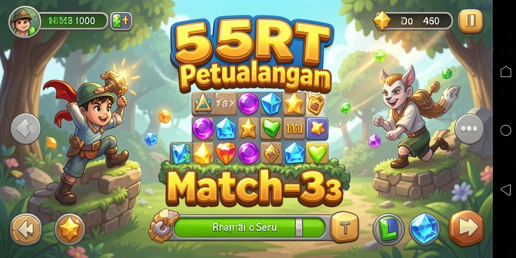 Screenshot gameplay 55RT yang seru dan penuh warna.