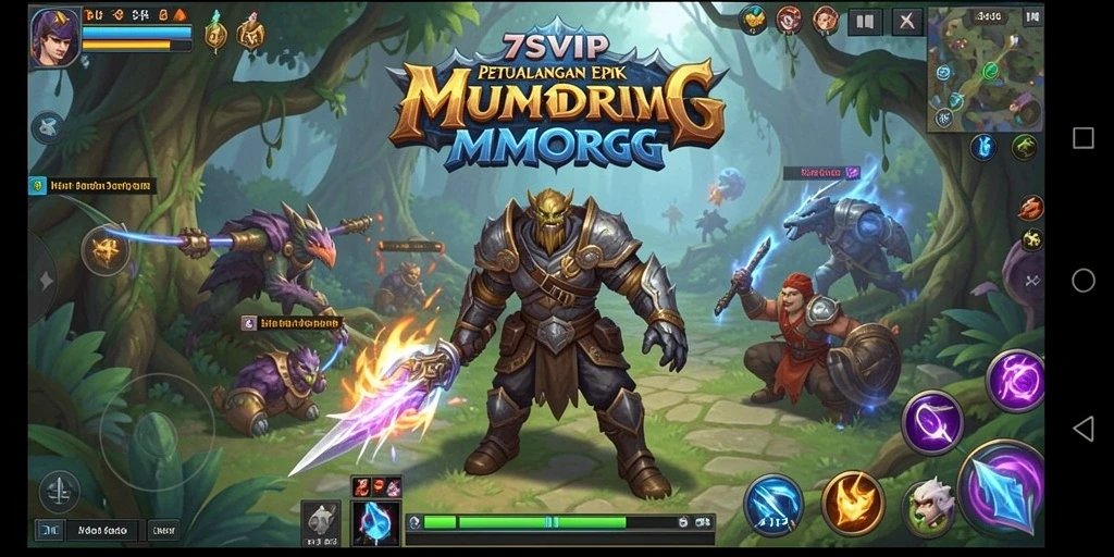 Screenshot gameplay 7SVIP yang menampilkan aksi pertarungan seru dalam MMORPG.