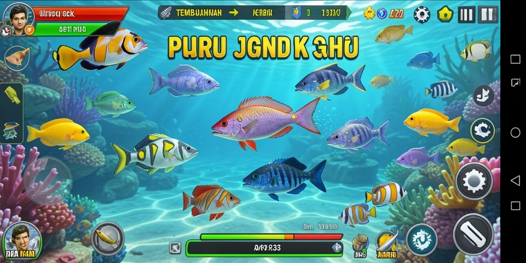 Tampilan gameplay Tembak Ikan yang menakjubkan dan seru.