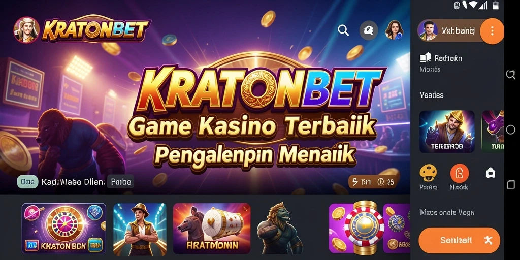 Screenshot KRATONBET menunjukkan momen seru dalam permainan Kasino.