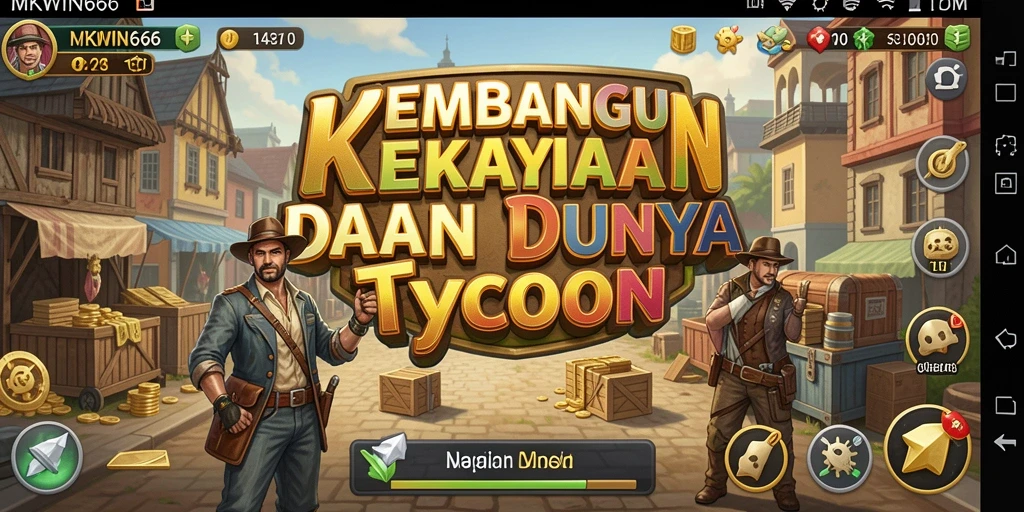 Menampilkan gameplay Tycoon yang menantang dan interaktif.