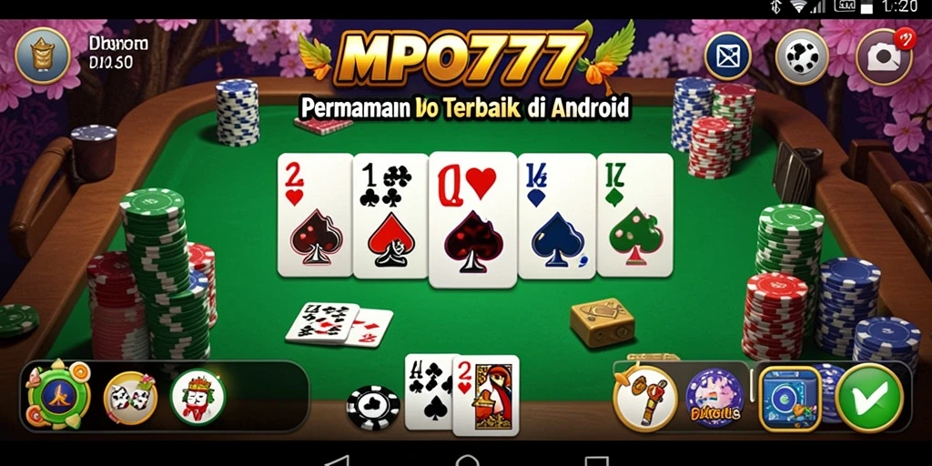 Tampilan gameplay MPO777 yang menampilkan momen seru bermain Domino.