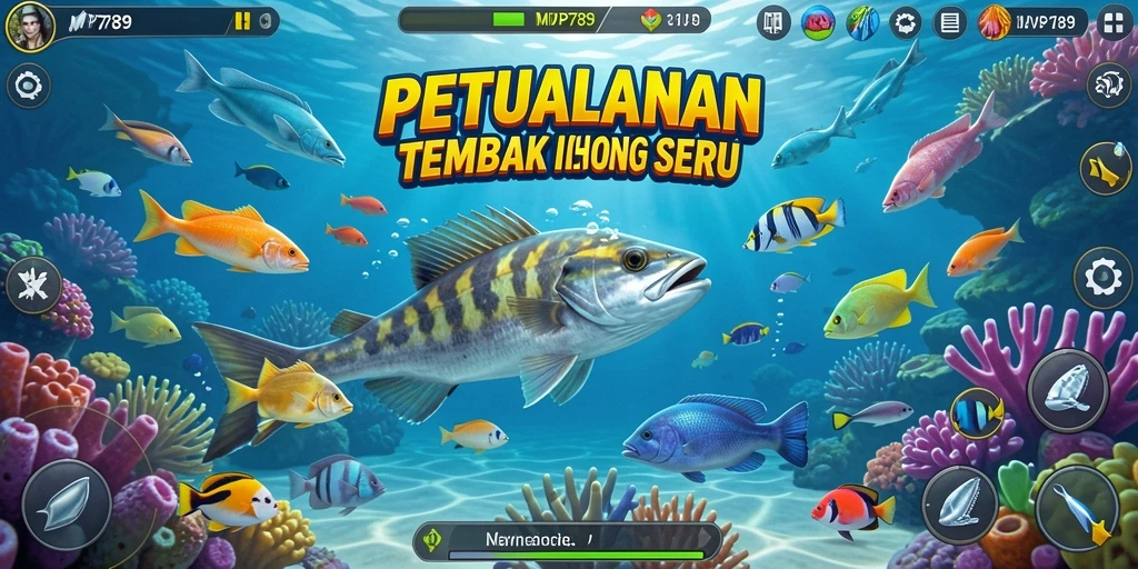 Tampilan gameplay seru di MVP789 saat berburu ikan.