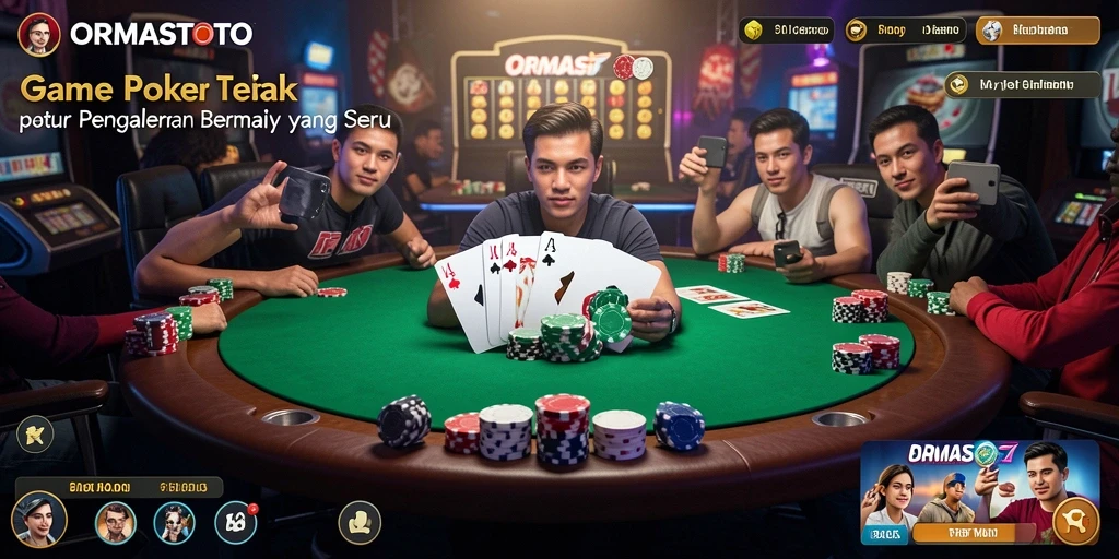 Screenshot menunjukkan gameplay seru permainan Poker di ORMASTOTO.