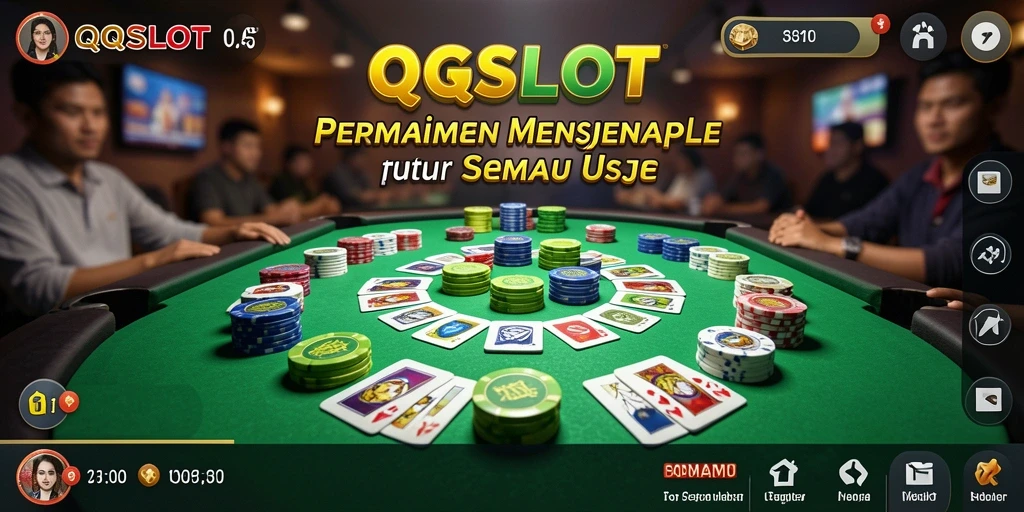 Screenshot gameplay QQSLOT yang mendebarkan dalam permainan Gaple.