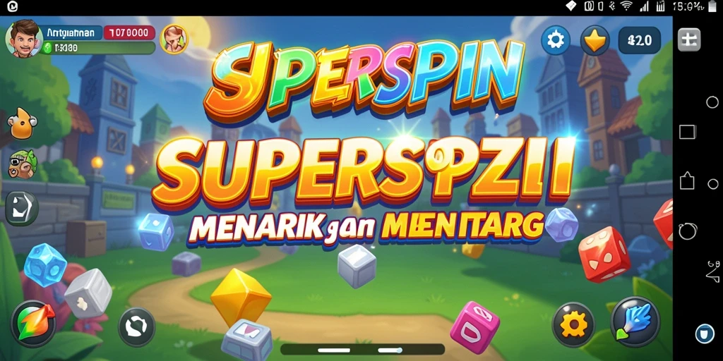 Tampilan gameplay seru dan menantang dari SUPERSPIN.