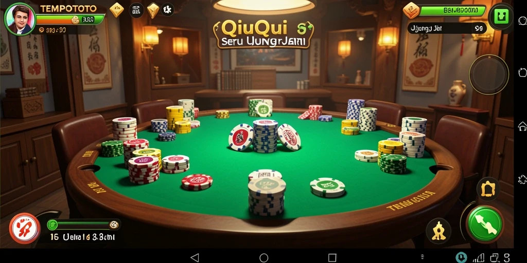 Tampilan seru gameplay TEMPOTOTO dalam aksi QiuQiu.